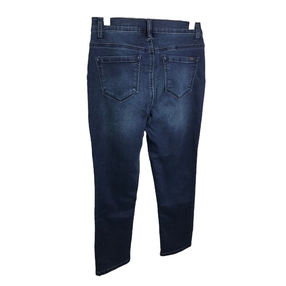 DG2 Diane Gilman Women's Skinny Jeans Floral Embroidered Dark Wash Cotton 4T NWT - Picture 5 of 9